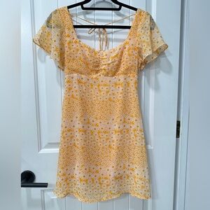 That’s So Fetch Floral Yellow Dress